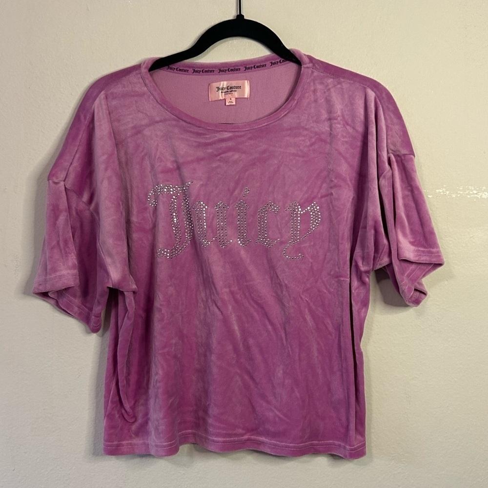 Juicy Couture Pink Velour Crop Top
